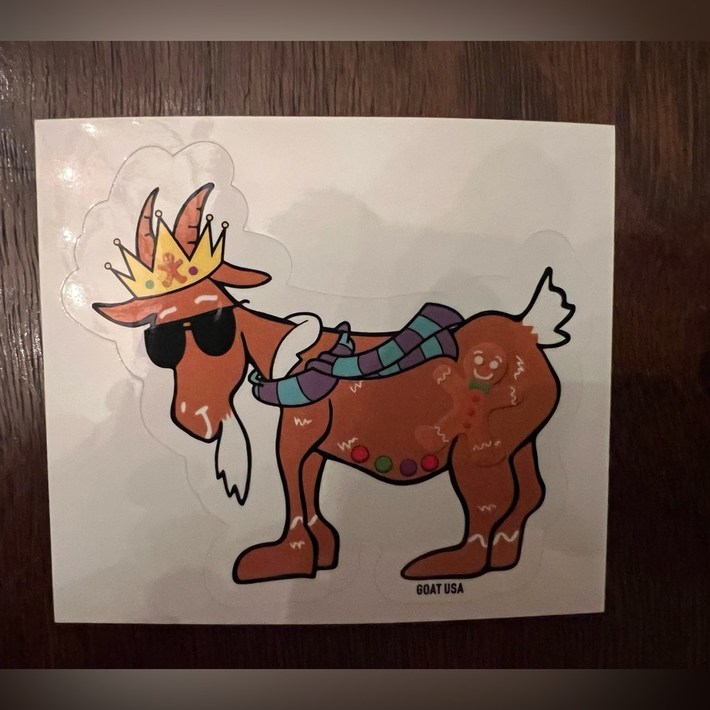 GOAT USA Gingerbread Goat Sticker